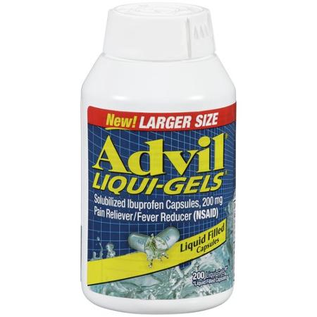Advil Ibuprofen Pain Reliever & Fever Reducer Liquid Filled Capsules 200mg 200ct