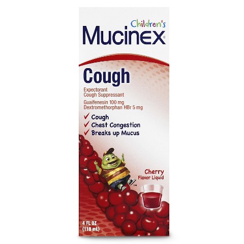 Mucinex儿童用祛痰止咳樱桃味口服液 (4盎司)